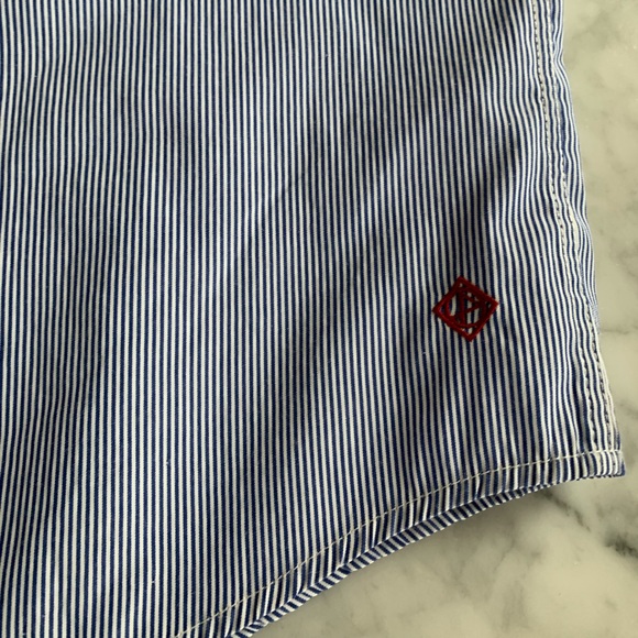 Point Zero thin blue + white stripe short sleeve shirt, slim fit Size L - Picture 4 of 7